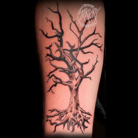 dead tree tattoo|More.